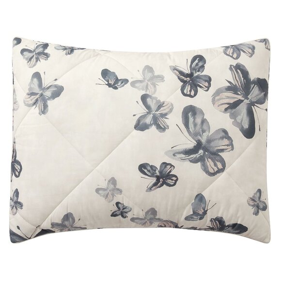 2 Pottery Barn Butterfly Kisses Percale Quilted Comforter Standard Shams NWT - Picture 1 of 5